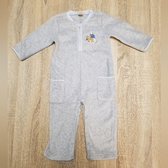 WARM!!! 2006 (v)guc Gymboree 18-24 baby boy fleece snap romper "Wooly Pals" - Picture 10 of 10